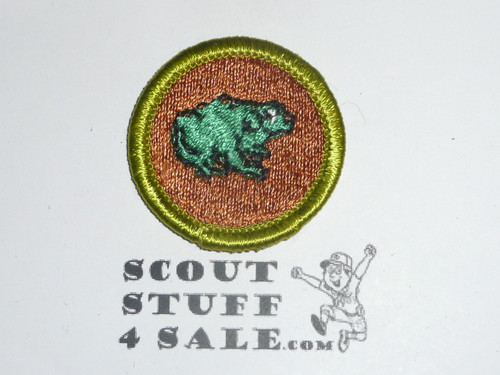 Zoology - Type H - Fully Embroidered Plastic Back Merit Badge (1972-2002)