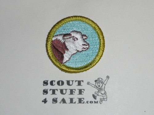 Animal Science - Type K - Fully Embroidered Merit Badge with 100th Anniv backing (2010)