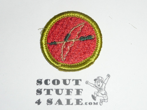 Archery - Type G - Fully Embroidered Cloth Back Merit Badge (1961-1971)