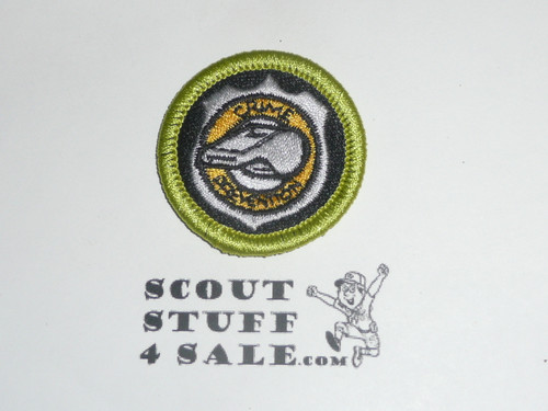 Crime Prevention - Type K - Fully Embroidered Merit Badge with 100th Anniv backing (2010)