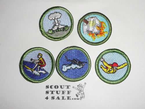 Group of 5 Private Issue - Fully Embroidered Merit Badges (2002-current)