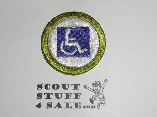 Handicapped Awareness 42mm - Type I - Fully Embroidered Computer Designed Merit Badge (1993-1995)