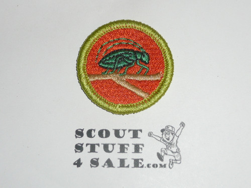 Insect Study - Type K - Fully Embroidered Merit Badge with 100th Anniv backing (2010)