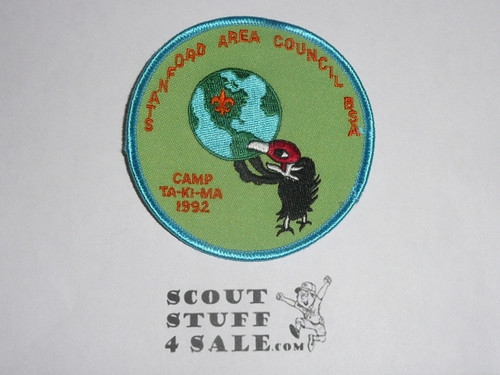 Camp Ta-Ki-Ma 1992 Patch, Stanford Area Council