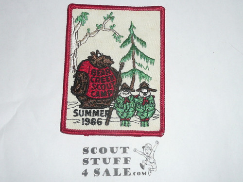 Bear Creek Scout Reservation 1986 Twill Patch
