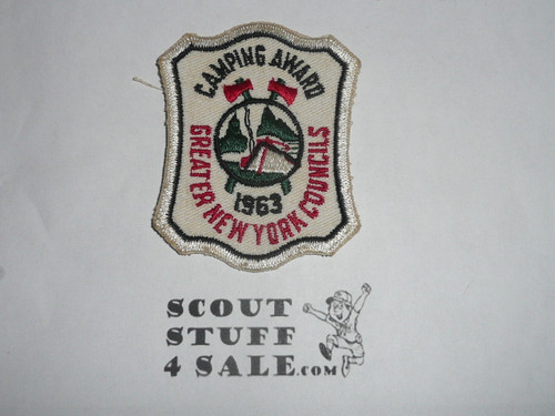 Greater New York Council 1963 Camping Award Patch