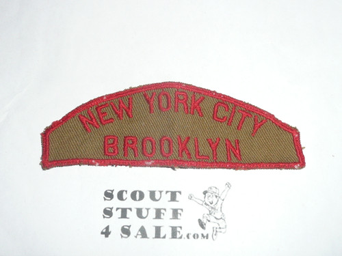 New York City Brooklyn Council Khaki/Red Council Strip, lite use
