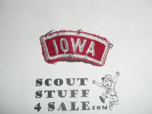 IOWA Red and White State Strip, sewn