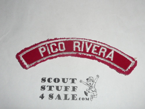 PICO RIVERA Red and White Community Strip, sewn