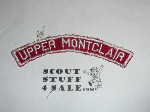 UPPER MONTCLAIR Red and White Community Strip, sewn