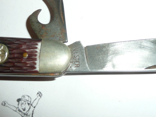 Boy Scout Knife, Ulster Manufacturer, Lite Use but some rust on blades (CSE09)