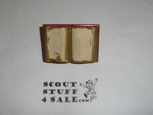 Open Book Plaster Neckerchief Slide