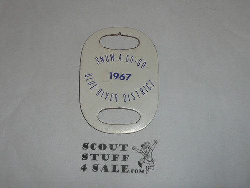 1967 Blue River District Show A Go-Go Leather Neckerchief Slide