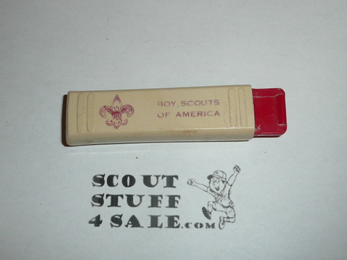 1970's Boy Scout Camping Toothbrush and Holder