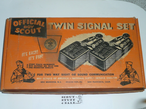1960's Boy Scout Twin Signal Set with content in the original box #2