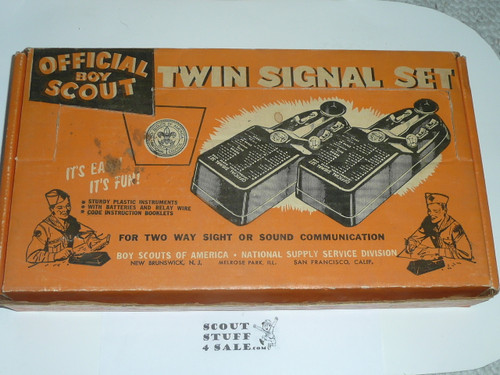 1960's Boy Scout Twin Signal Set with content in the original box #4