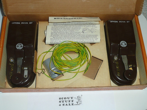 1960's Boy Scout Twin Signal Set with content in the original box #4