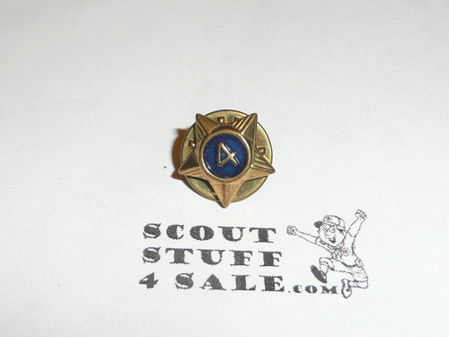 Boy Scout 4 Year Pin, Threaded Post