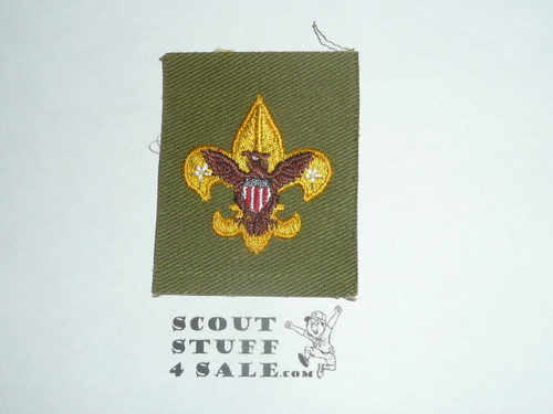 Tenderfoot Rank Patch - 1946-1954 - Khaki Twill Type 6 - MINT