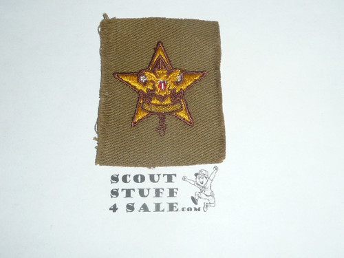 Star Rank Patch - 1942-1945 - Tan Twill Type 10a - MINT
