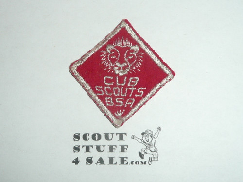 Lion Cub Scout Rank, felt, defined features, used