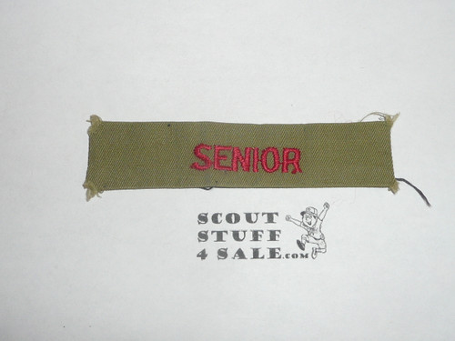 Program Strip - Senior, 1970's sheeting material, lite use