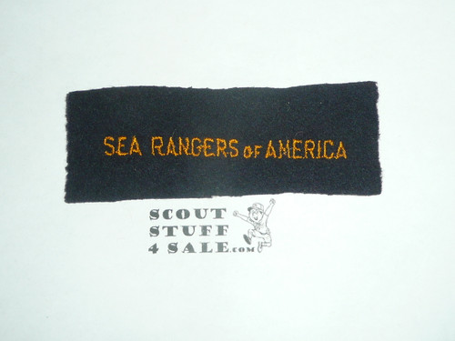 Program Strip - Sea Rangers of America, Navy Felt, unused, part of Boy Rangers of America