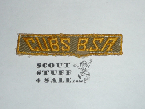 Program Strip - Cubs B.S.A., on tan twill, used, RARE