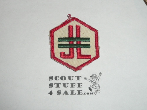 Junior Leader Training six sided Patch, rare white twill, some glue and paper on back