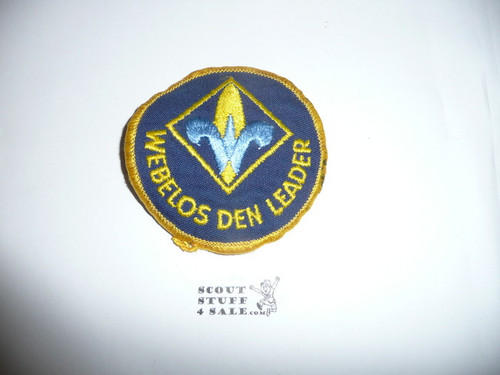 Webelos Den Leader Patch (C-WDL2), 1973-2007, lite use