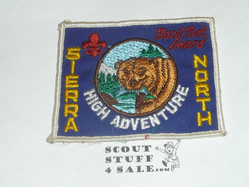 Sierra North Backpacker High Adventure Team (HAT) Award Patch