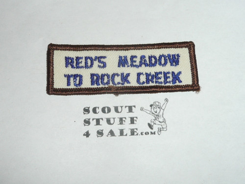 Red's Meadow to Rock Creek Trail Patch (HAT) High Adventure Team Segment