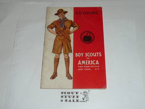 Cooking Merit Badge Pamphlet, Type 4, Standing Scout Cover, 7-41 Printing