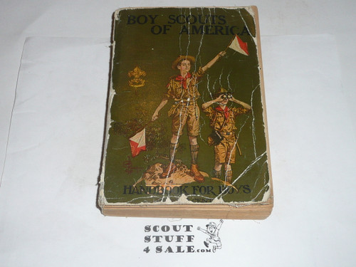 1926 Boy Scout Handbook, Second Edition, Thirty-fourth Printing, spine and cover wear but the binding is solid #2