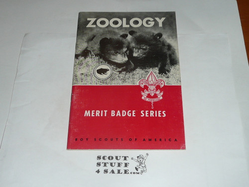 Zoology  Merit Badge Pamphlet, Type 6, Picture Top Red Bottom Cover, 2-60 Printing