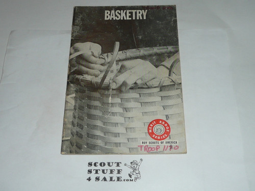 Basketry Merit Badge Pamphlet, Type 7, Full Picture, 5-67 Printing