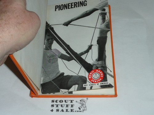 Pioneering Library Bound Merit Badge Pamphlet, Type 7, Full Picture, 2-72 Printing