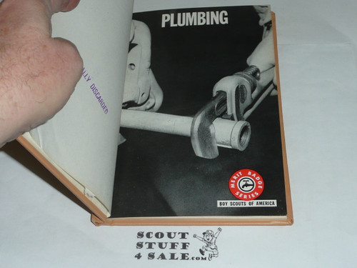 Plumbing Library Bound Merit Badge Pamphlet, Type 7, Full Picture, 6-70 Printing
