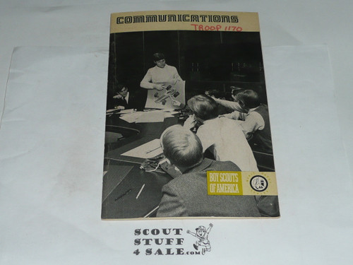 Communications Merit Badge Pamphlet, Type 8, Green Band Cover, 8-74 Printing