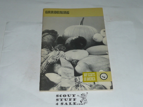 Gardening Merit Badge Pamphlet, Type 8, Green Band Cover, 5-78 Printing