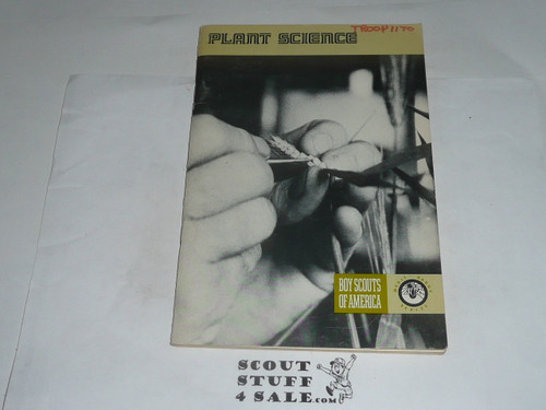 Plant Science Merit Badge Pamphlet, Type 8, Green Band Cover, 11-76 Printing