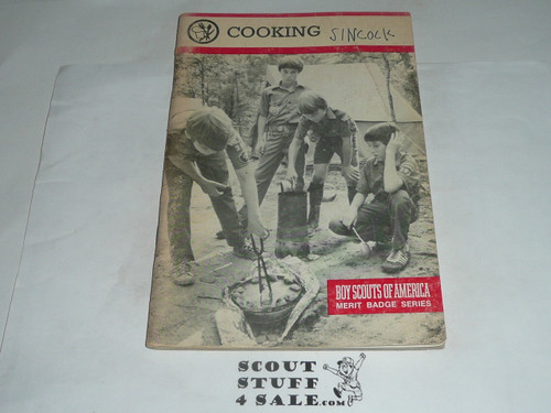 Cooking Merit Badge Pamphlet, Type 9, Red Band Cover, 4-80 Printing