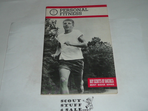 Personal Fitness Merit Badge Pamphlet, Type 9, Red Band Cover, 9-84 Printing