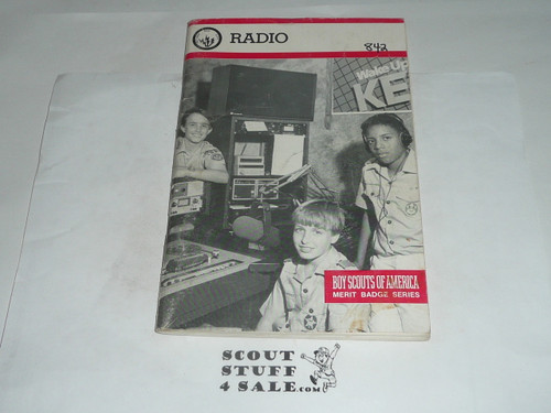 Radio Merit Badge Pamphlet, Type 9, Red Band Cover, 2-91 Printing