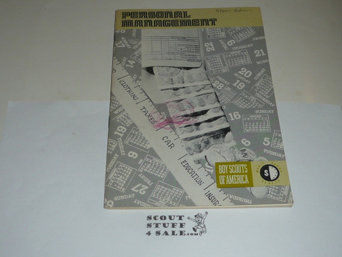 Personal Management Merit Badge Pamphlet, Type 8, Green Band Cover, 2-76 Printing