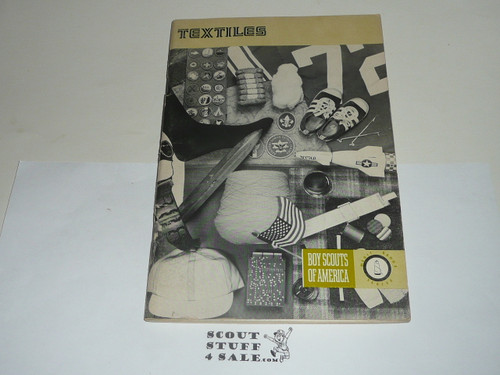 Textiles Merit Badge Pamphlet, Type 8, Green Band Cover, 1-79 Printing