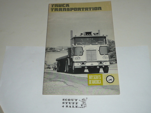 Truck Transportation Merit Badge Pamphlet, Type 8, Green Band Cover, 4-79 Printing