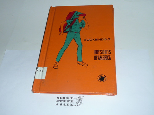 Bookbinding Library Bound Merit Badge Pamphlet, Type 8, Green Band Cover, 8-75 Printing