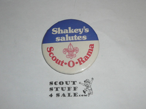 Shakey's Salutes Scout-O-Rama Celluloid Boy Scout Button