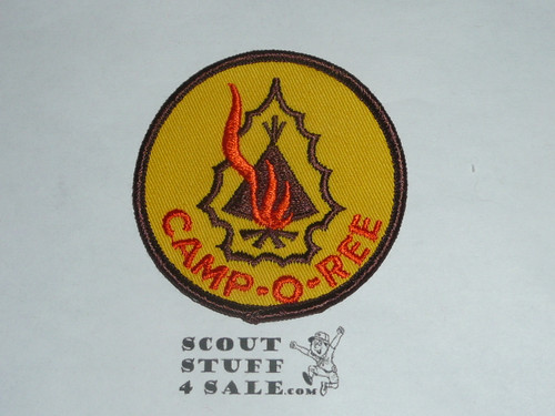 Camporee Patch, Generic BSA issue, yel twill, brn r/e bdr